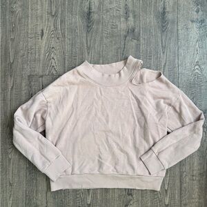 Aerie Baby Pink Distressed Crewneck- Medium